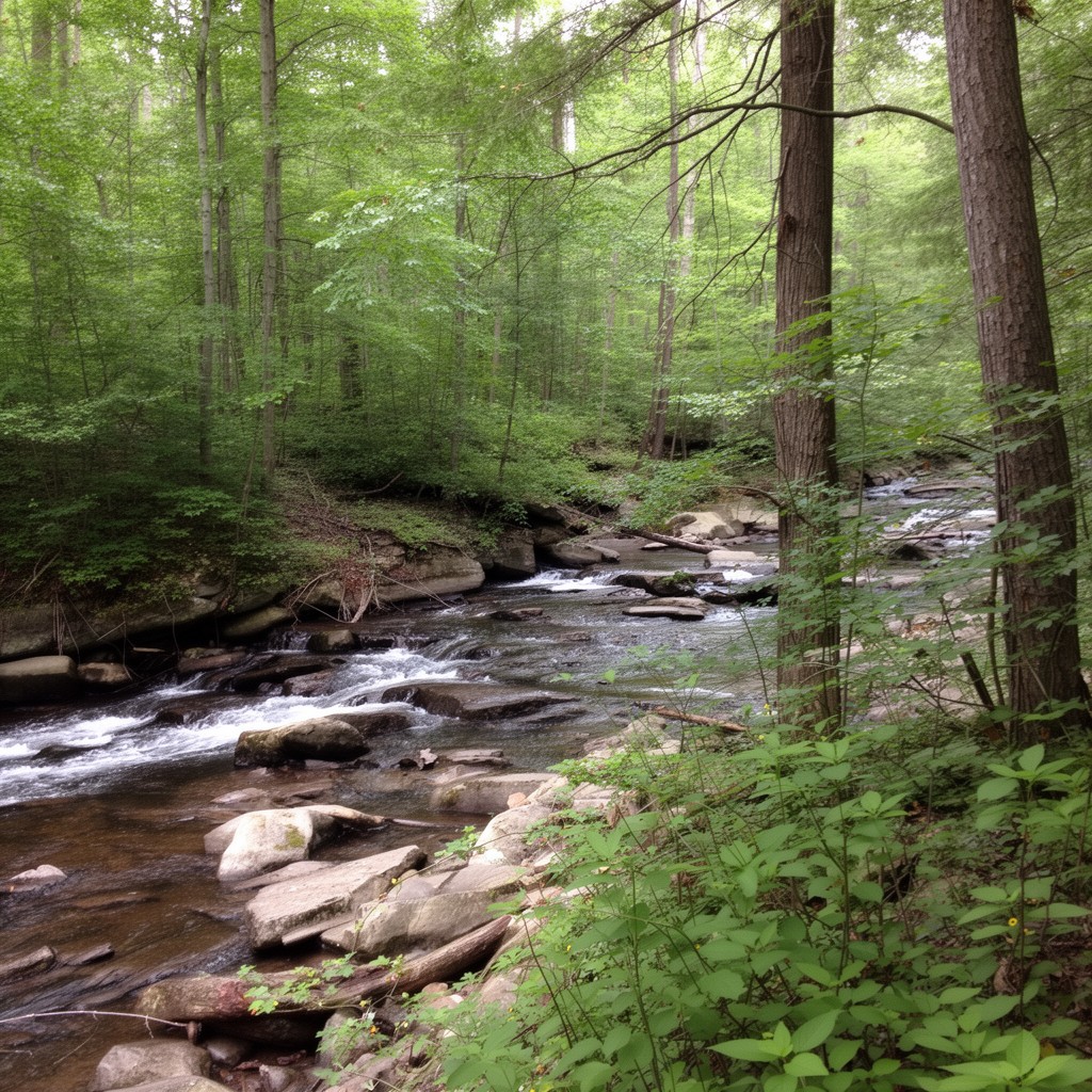 AI-generated illustration of Beaver Brook Reservation