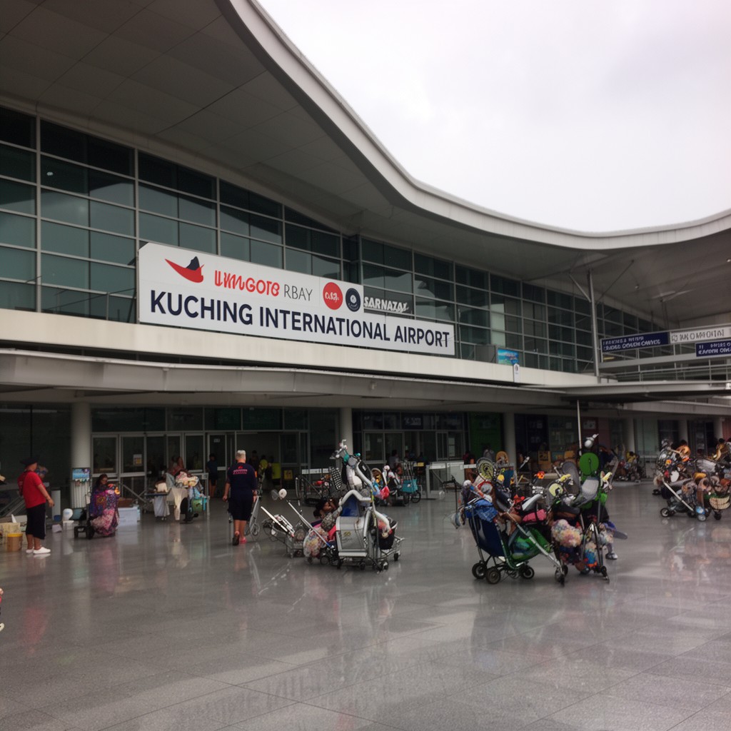 AI-generated illustration of Kuching International Airport