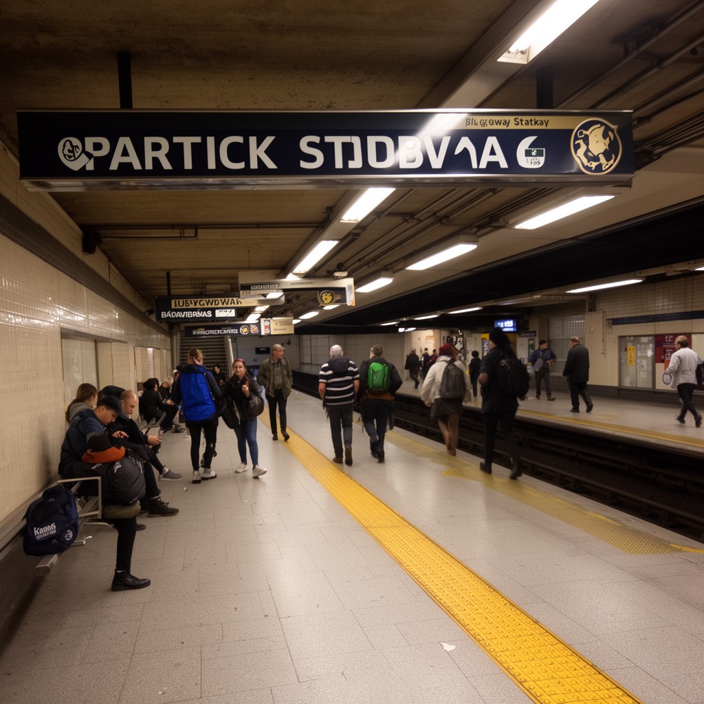 AI-generated illustration of Partick subway station