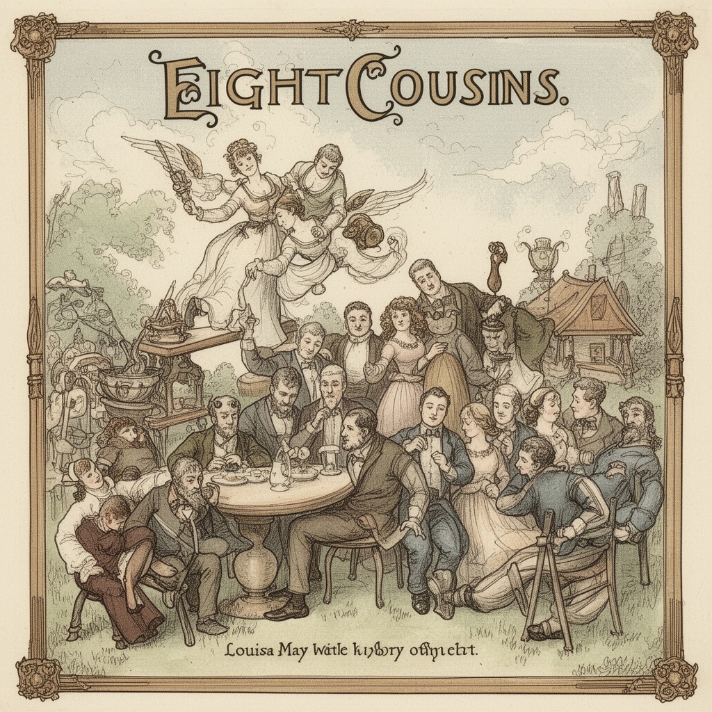 AI-generated illustration of Eight Cousins