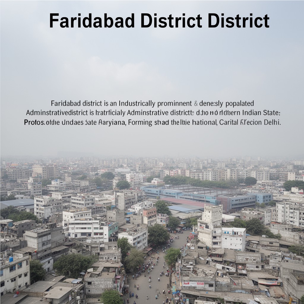 AI-generated illustration of Faridabad district