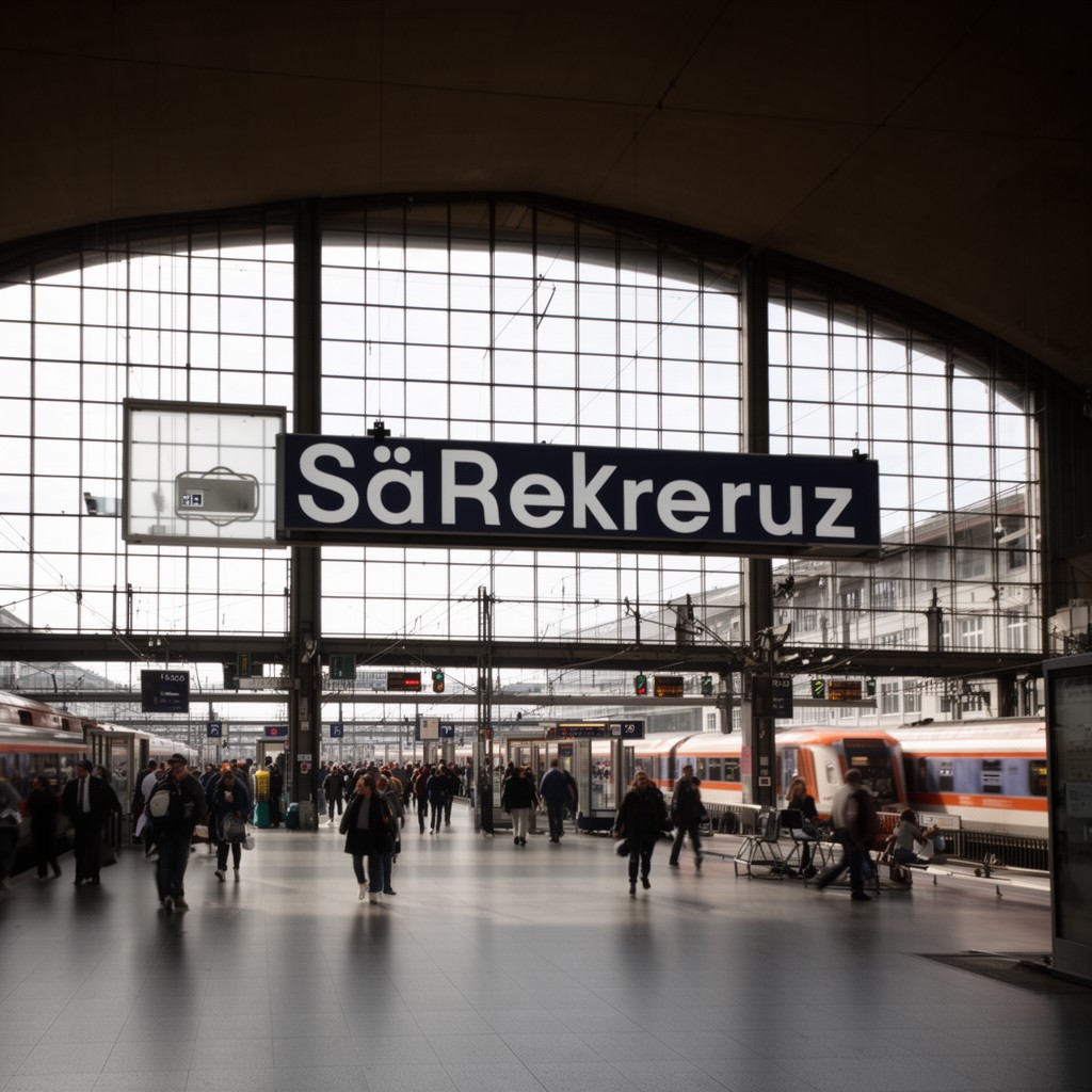 AI-generated illustration of Südkreuz station