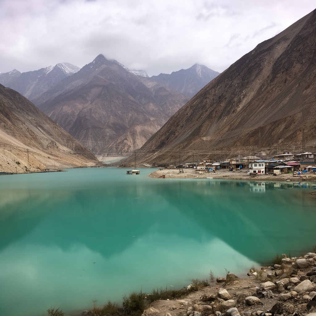 AI-generated illustration of Attabad Lake