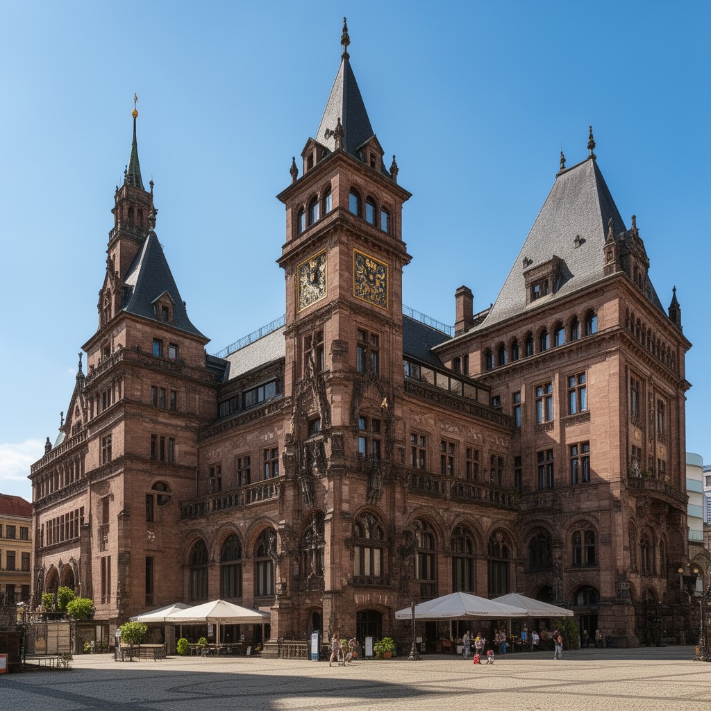 AI-generated illustration of Rathaus Chemnitz