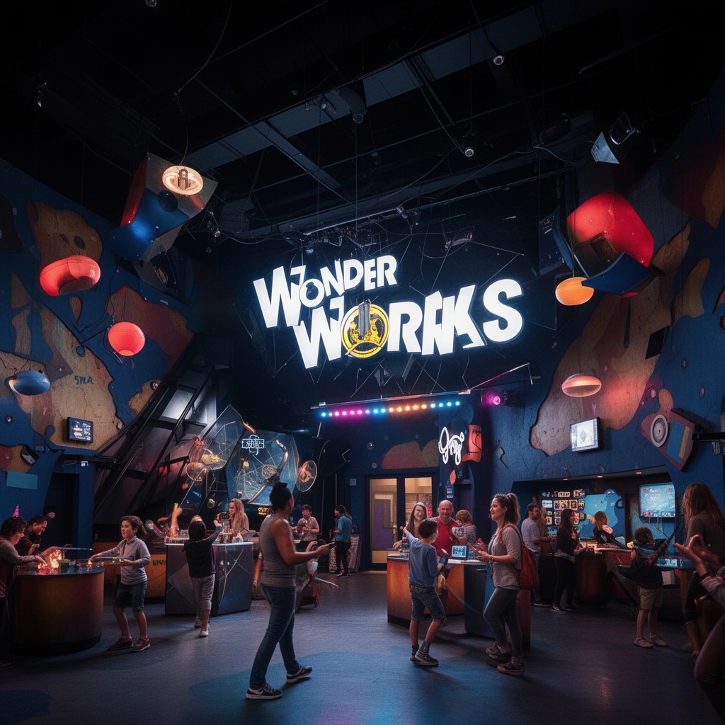 AI-generated illustration of WonderWorks Pigeon Forge