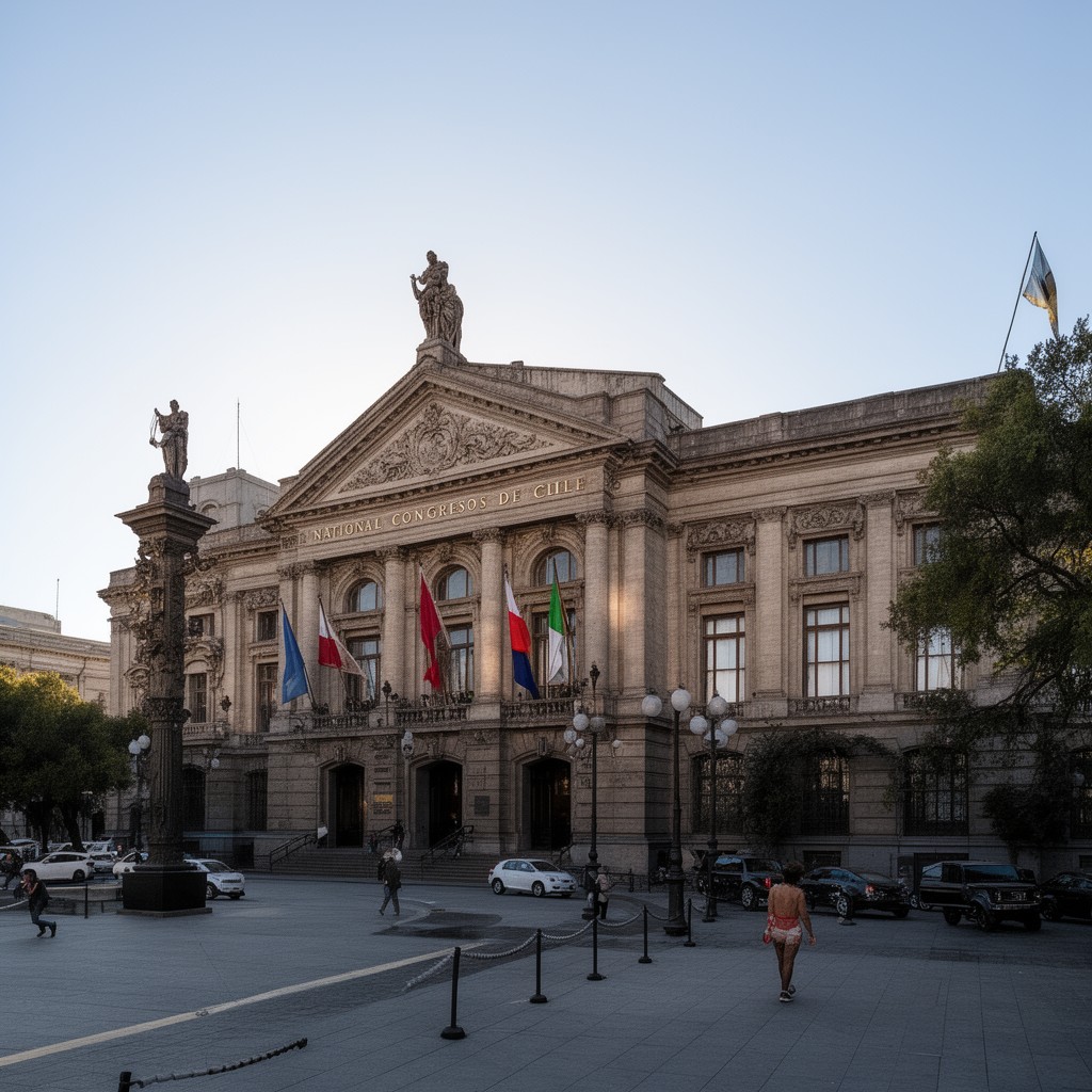 AI-generated illustration of National Congress of Chile
