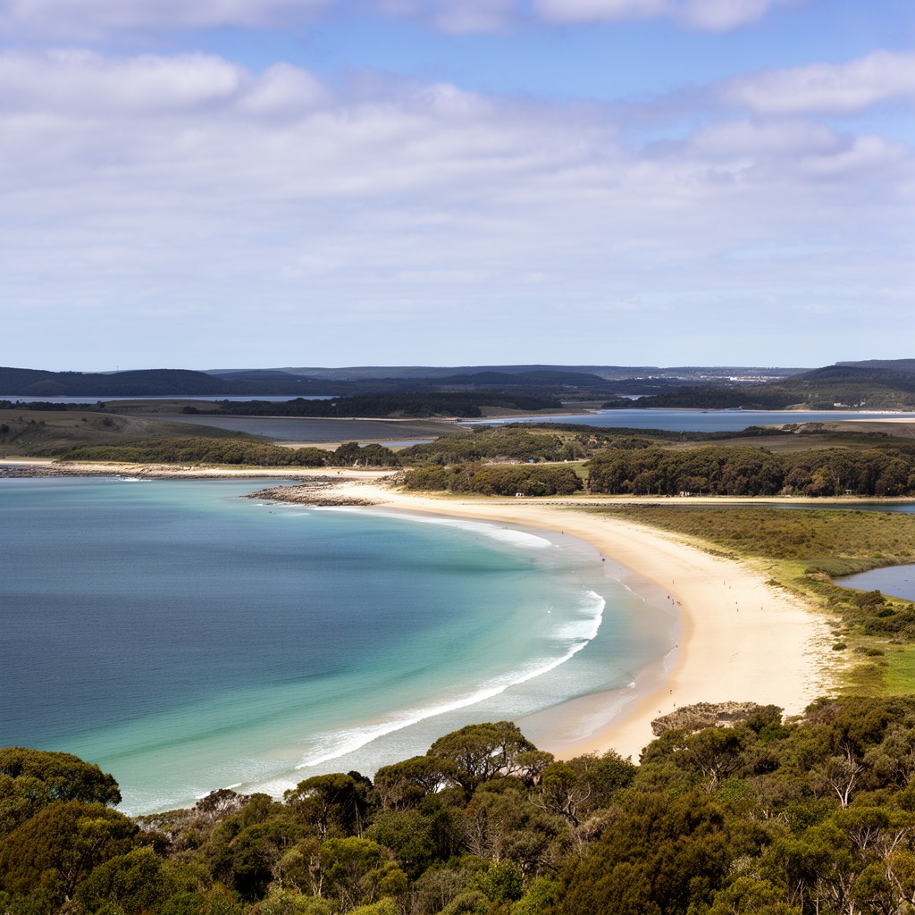 AI-generated illustration of Merimbula