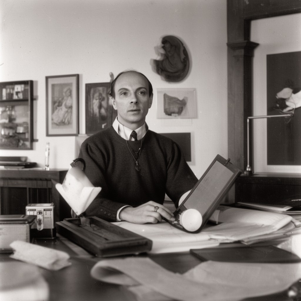 AI-generated illustration of Eliel Saarinen