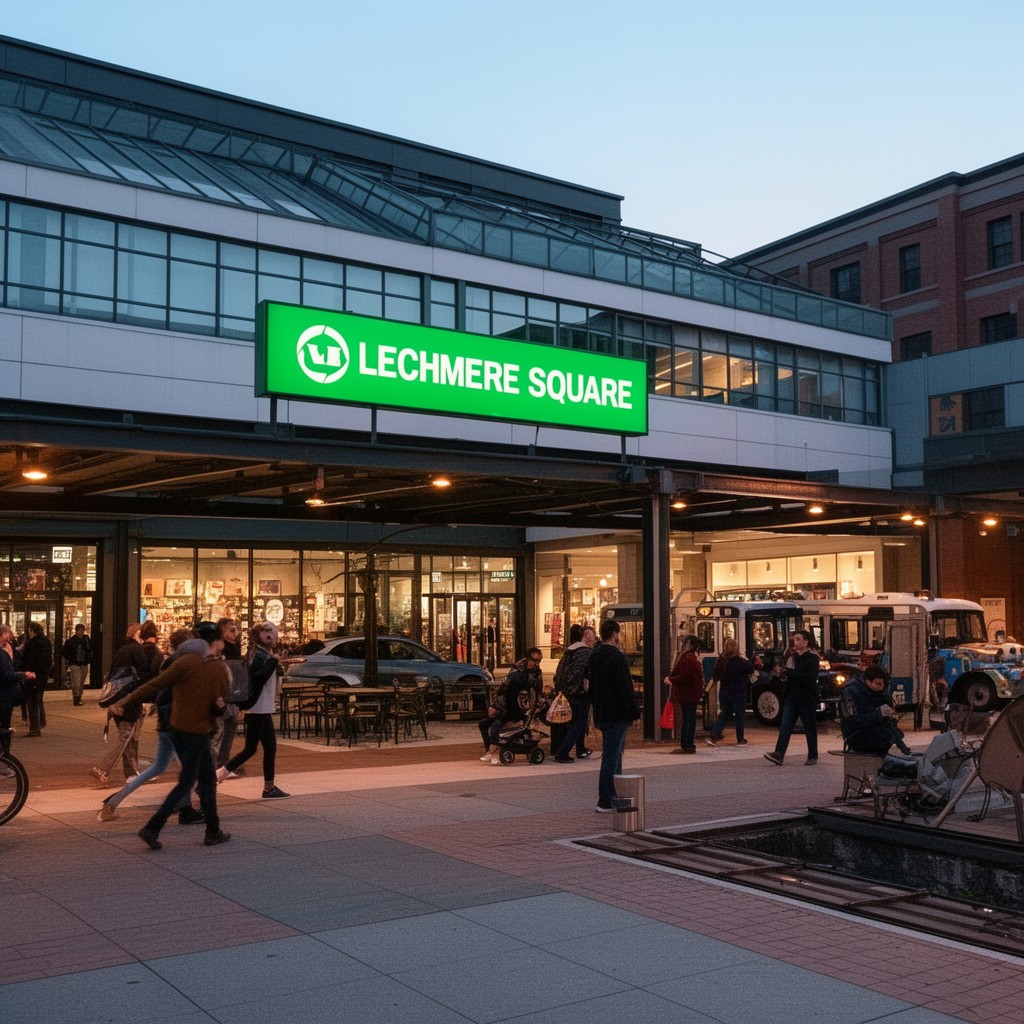 AI-generated illustration of Lechmere Square