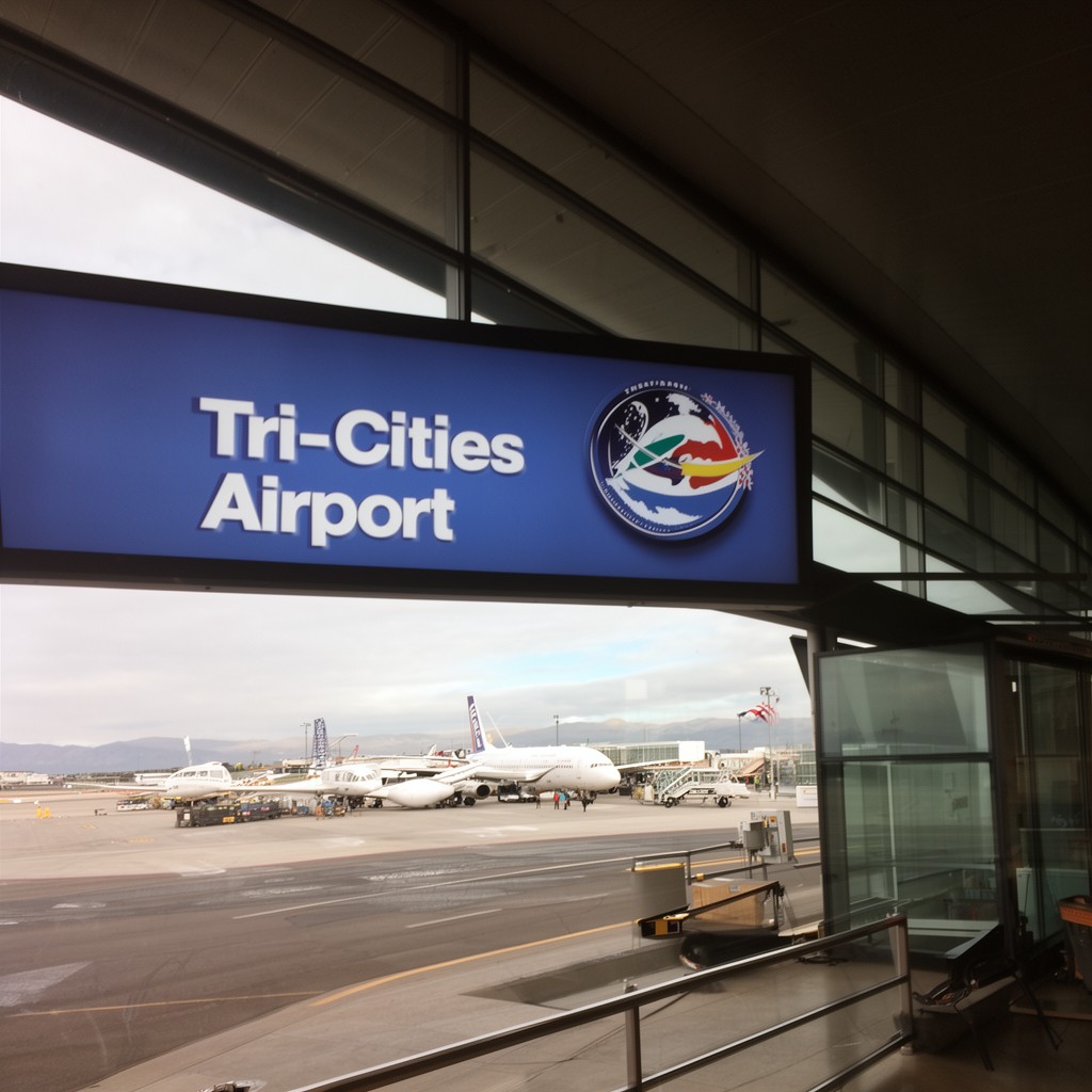 AI-generated illustration of Tri-Cities Airport (Pasco, Washington)
