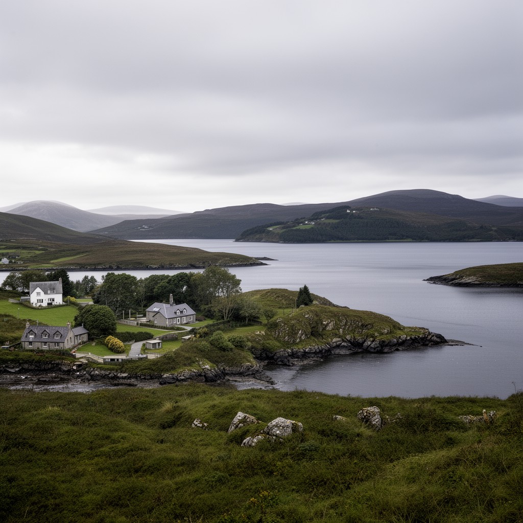 AI-generated illustration of Kerrera