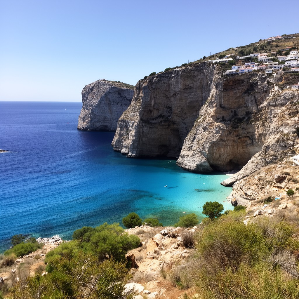 AI-generated illustration of Zakynthos