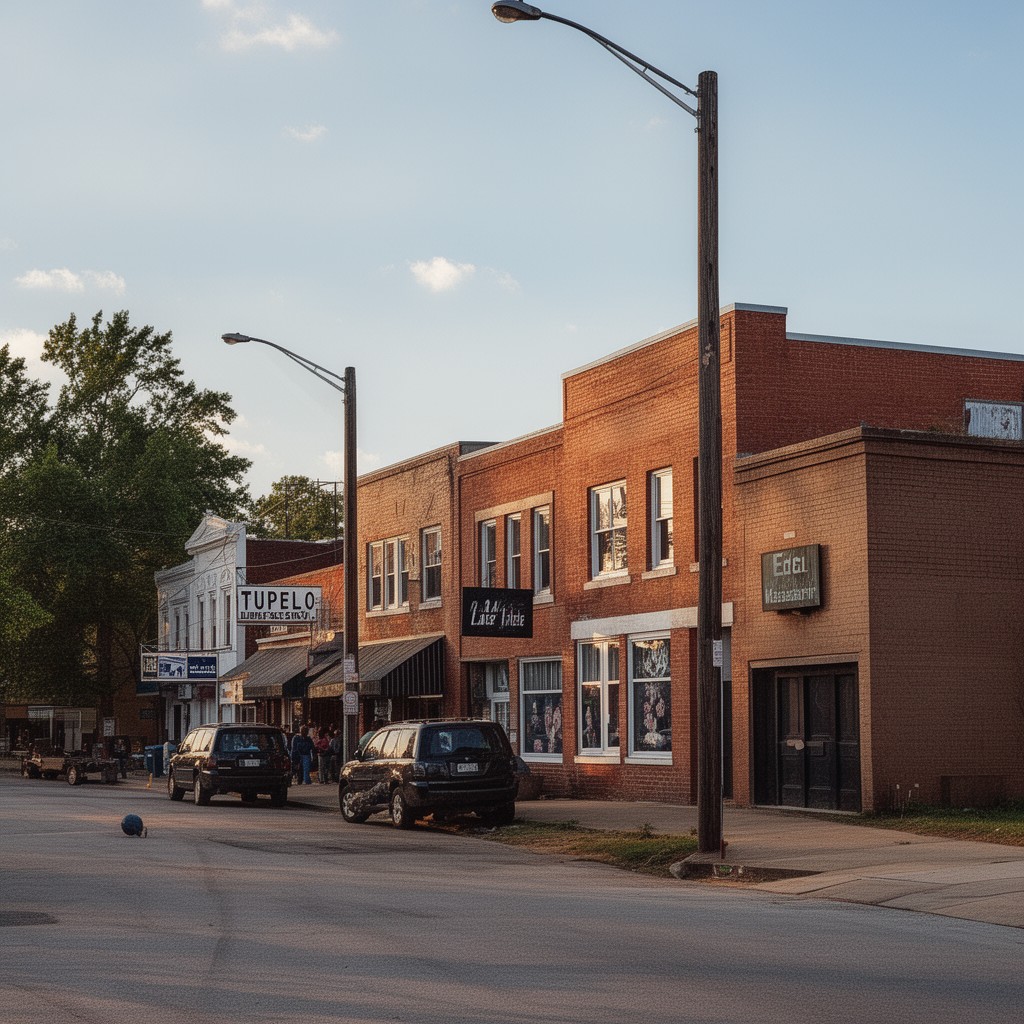 AI-generated illustration of Tupelo, Mississippi