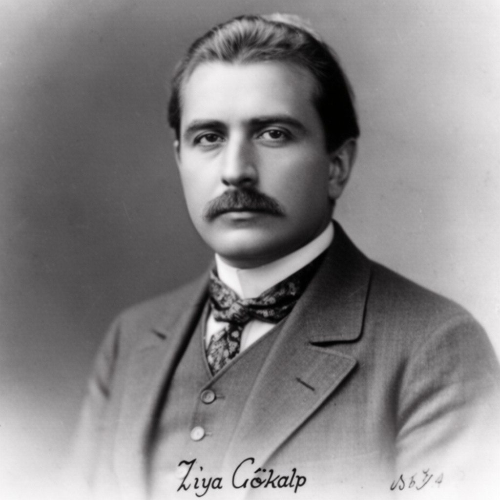 AI-generated illustration of Ziya Gökalp