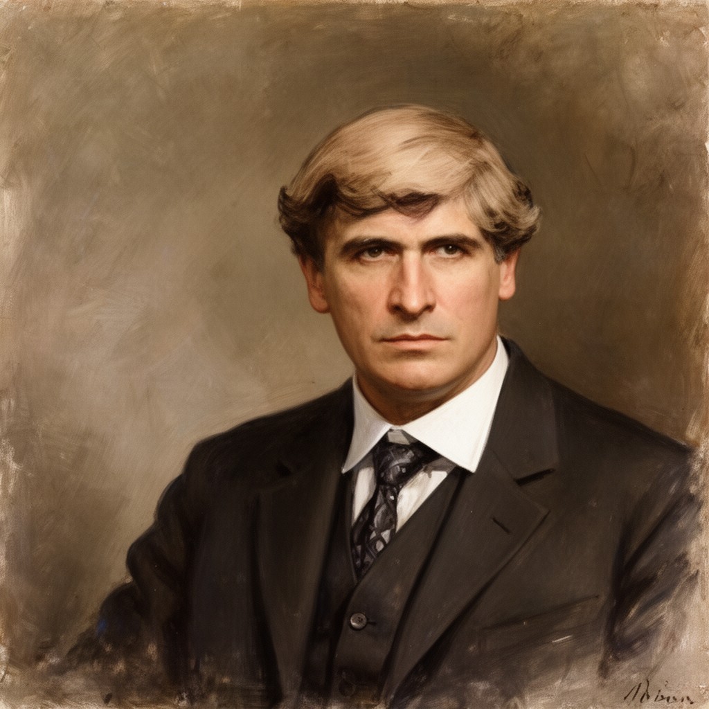 AI-generated illustration of Mikheil Javakhishvili