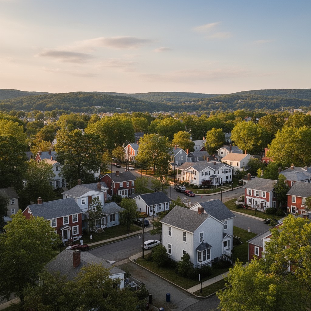 AI-generated illustration of Tewksbury, Massachusetts