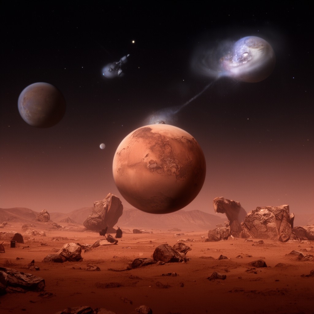 AI-generated illustration of Blues for a Red Planet