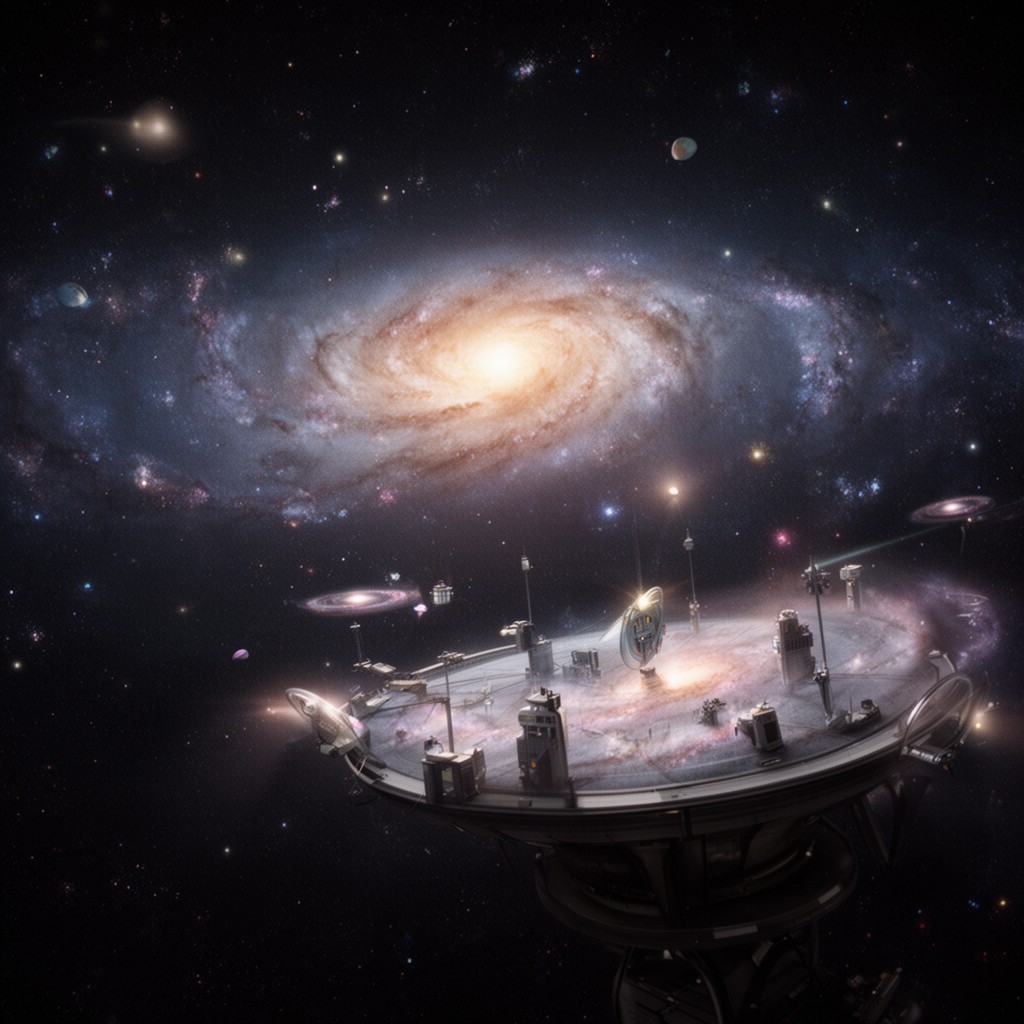 AI-generated illustration of Cosmos: A Spacetime Odyssey
