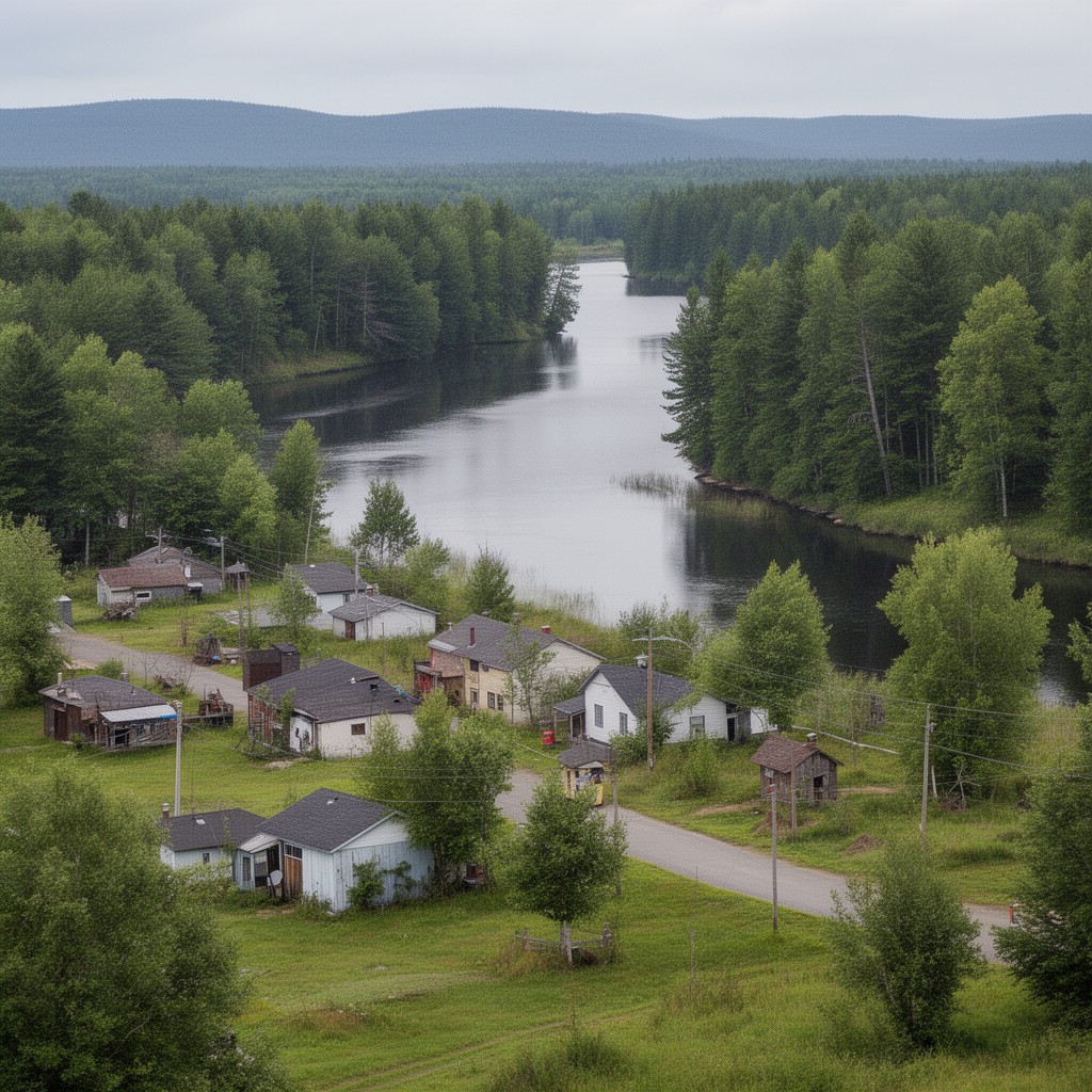 AI-generated illustration of Medway, Maine