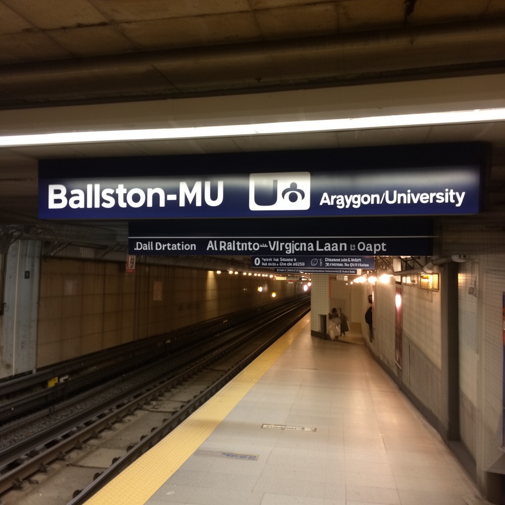 AI-generated illustration of Ballston–MU station