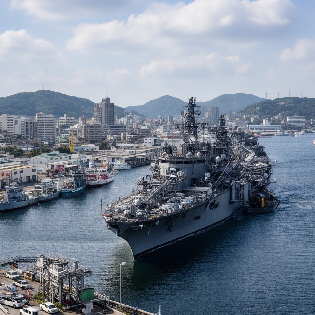AI-generated illustration of Yokosuka, Kanagawa, Japan