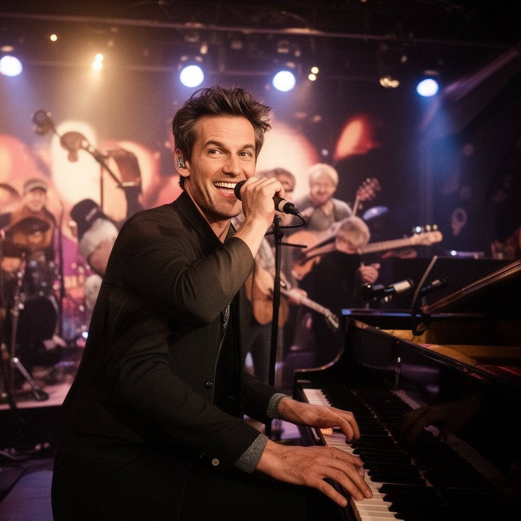 AI-generated illustration of Jamie Cullum