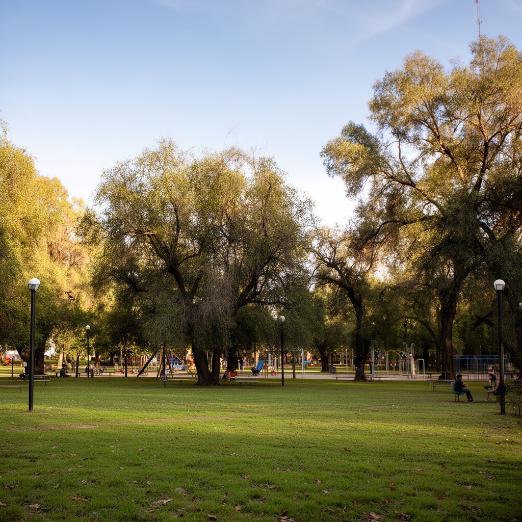 AI-generated illustration of Paseo del Bosque park