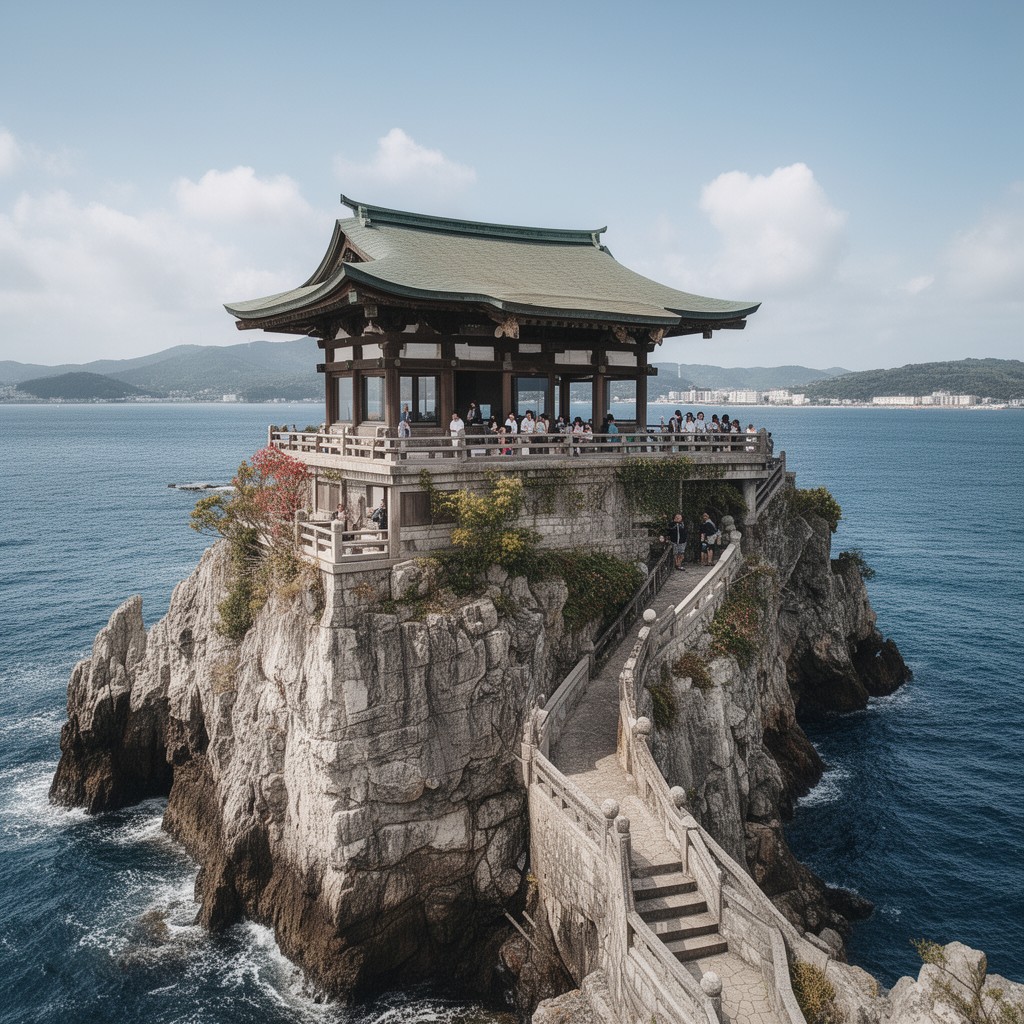 AI-generated illustration of Naminoue Shrine