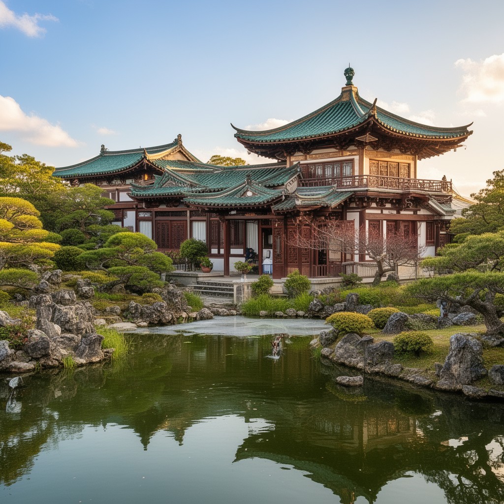 AI-generated illustration of Fukushū-en Garden