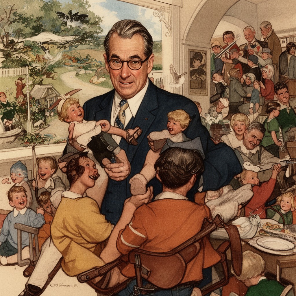 AI-generated illustration of Norman Rockwell