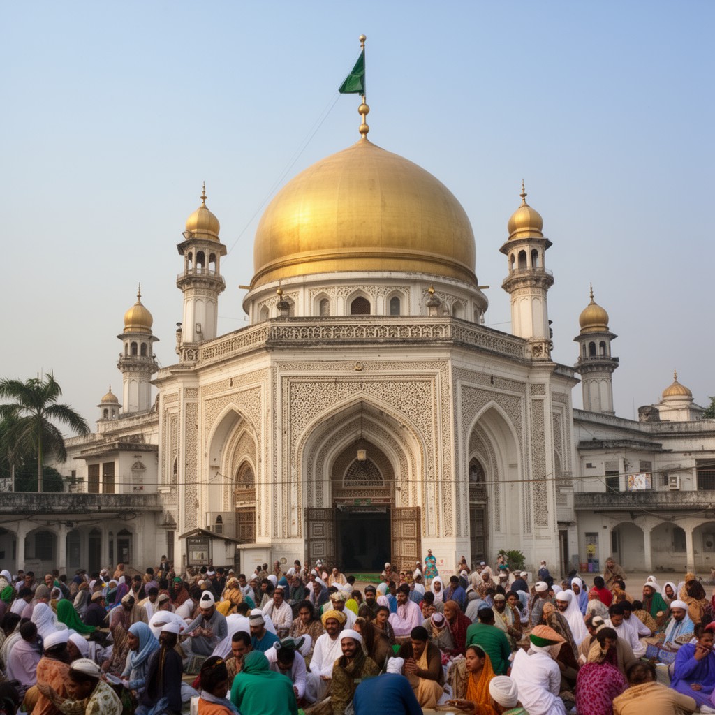 AI-generated illustration of Nizamuddin Dargah