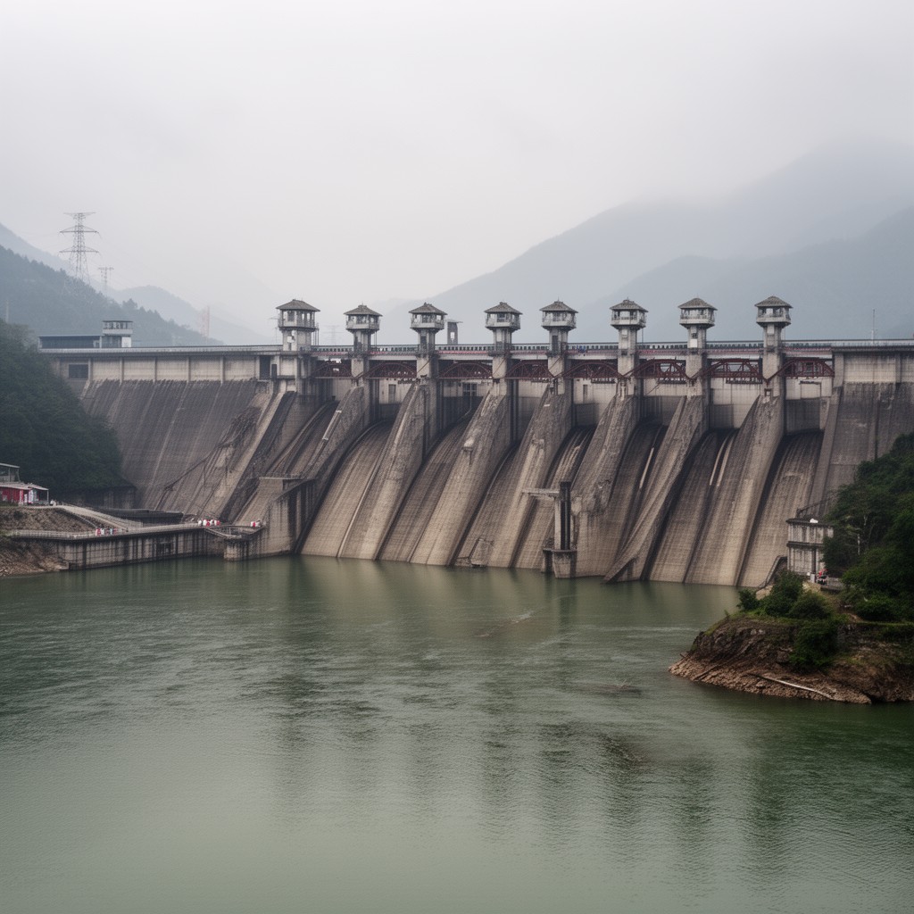 AI-generated illustration of Gezhouba Dam