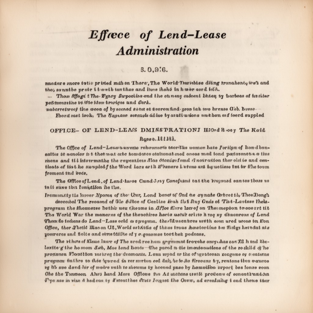 AI-generated illustration of Office of Lend-Lease Administration