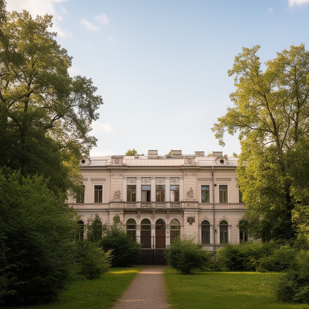 AI-generated illustration of Gorki Leninskiye estate