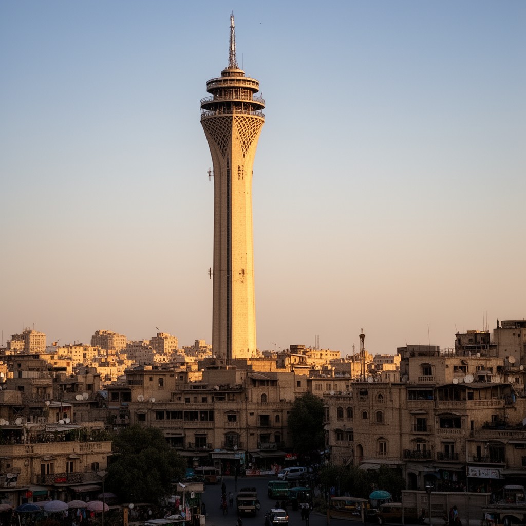 AI-generated illustration of Baghdad Tower