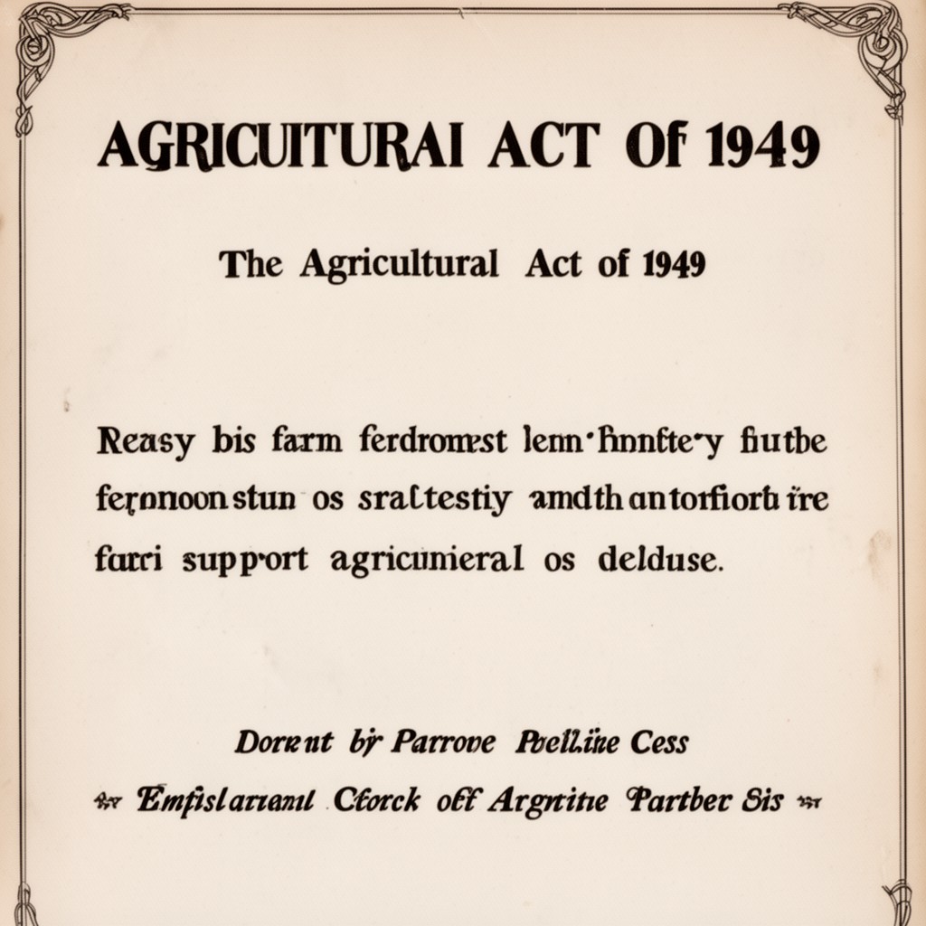 AI-generated illustration of Agricultural Act of 1949