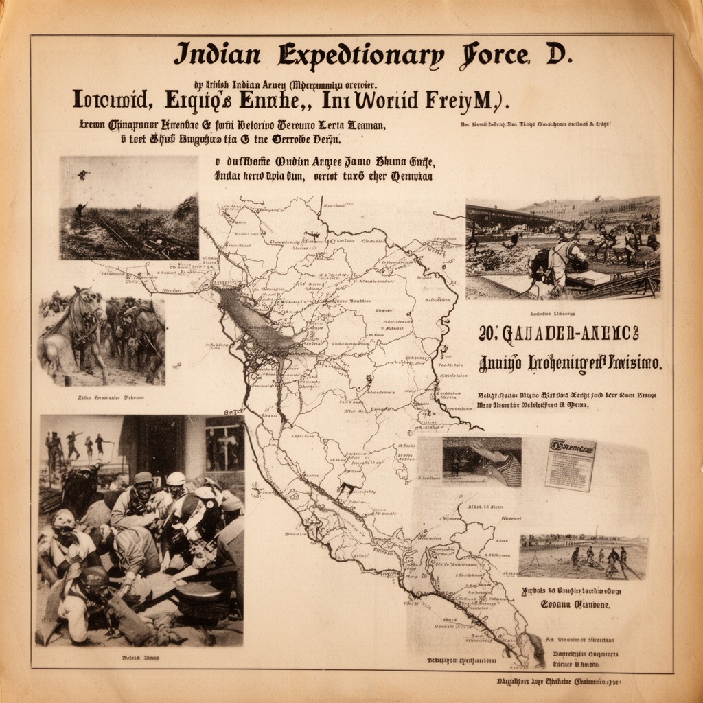 AI-generated illustration of Indian Expeditionary Force D