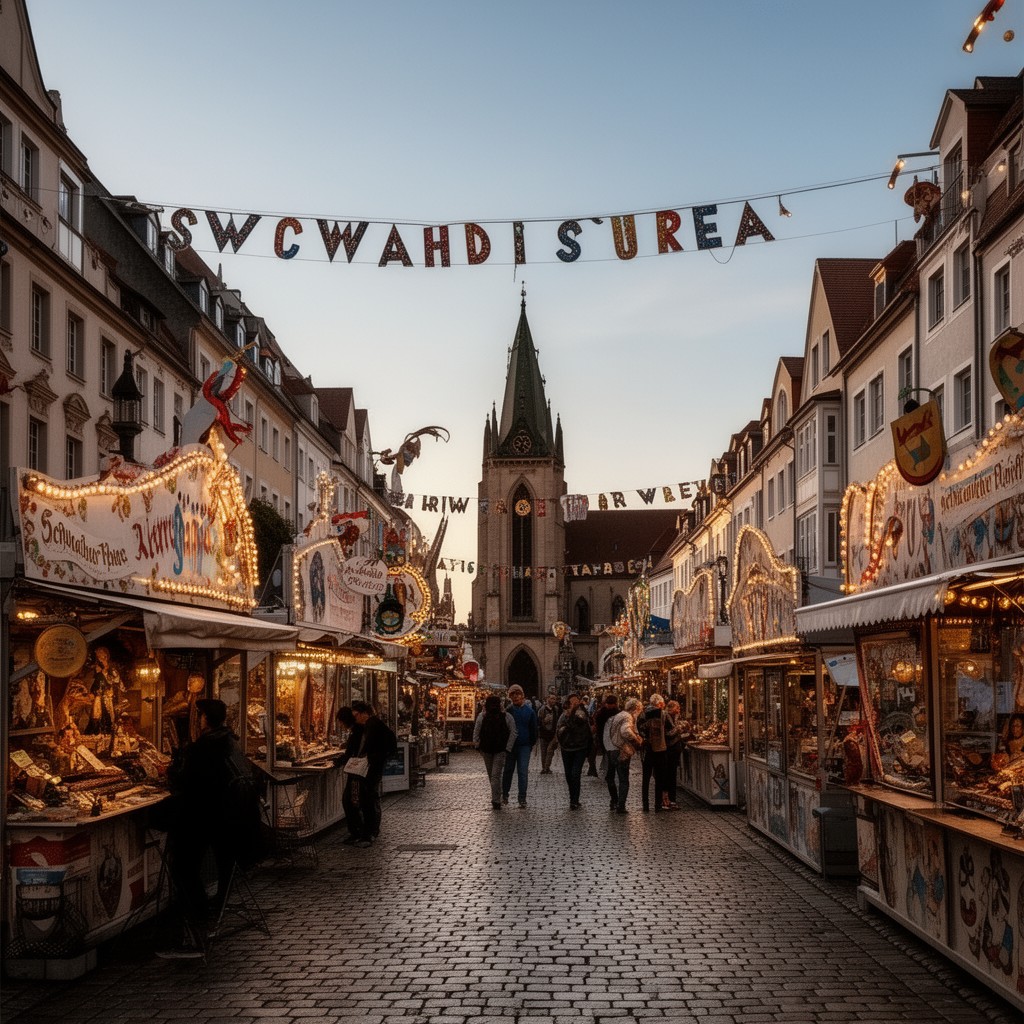 AI-generated illustration of Schwabacher Straße (Fürth)