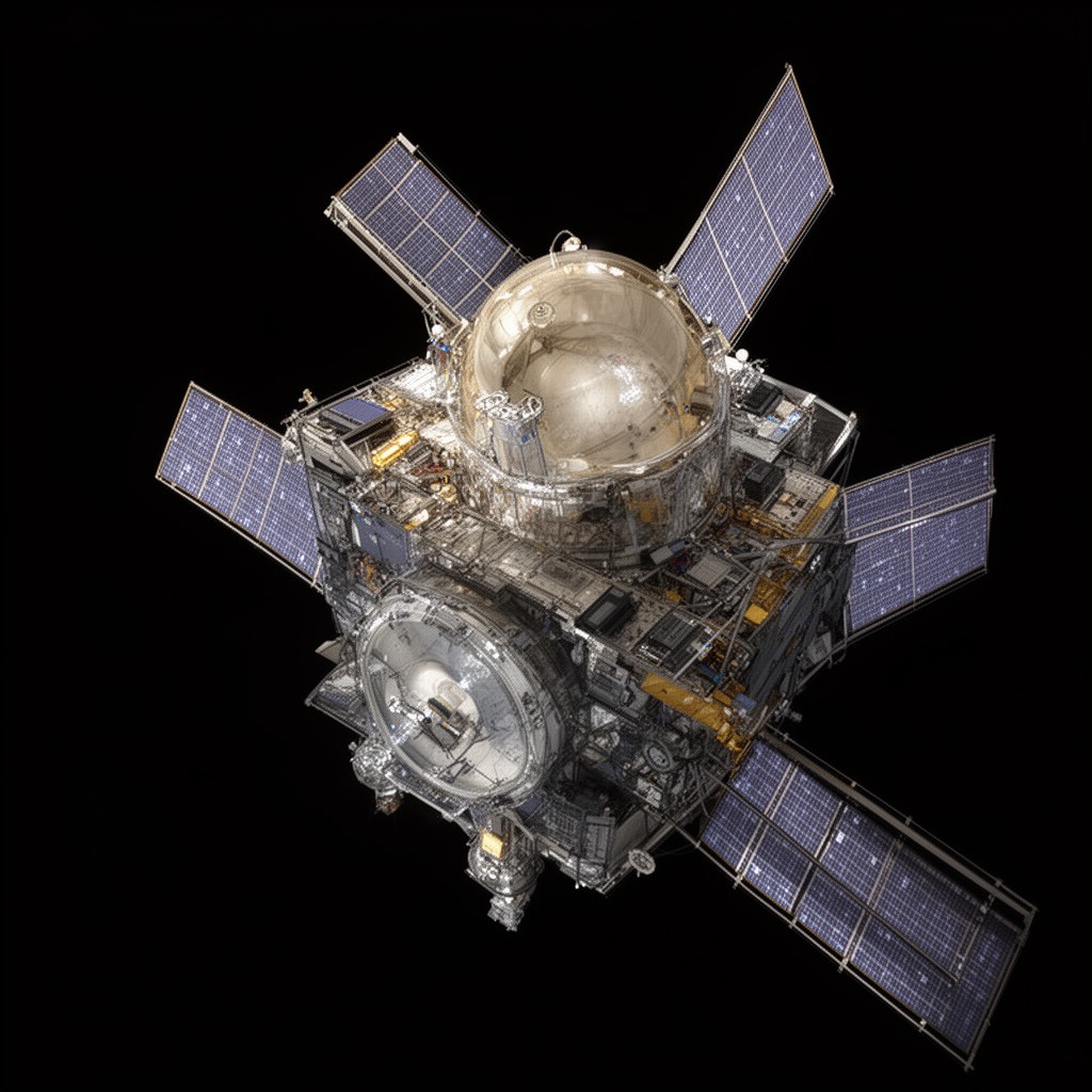 AI-generated illustration of Planck spacecraft