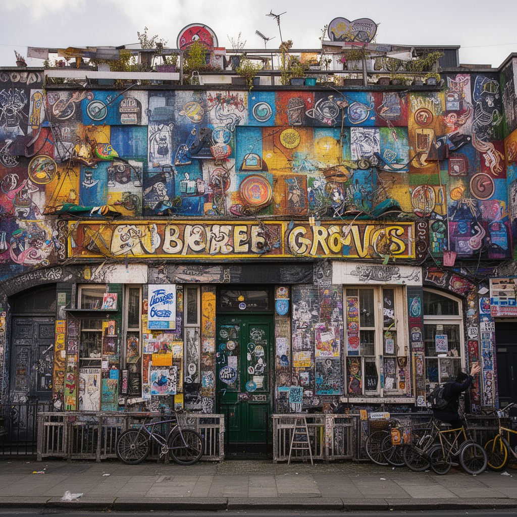 AI-generated illustration of Ladbroke Grove, London, England