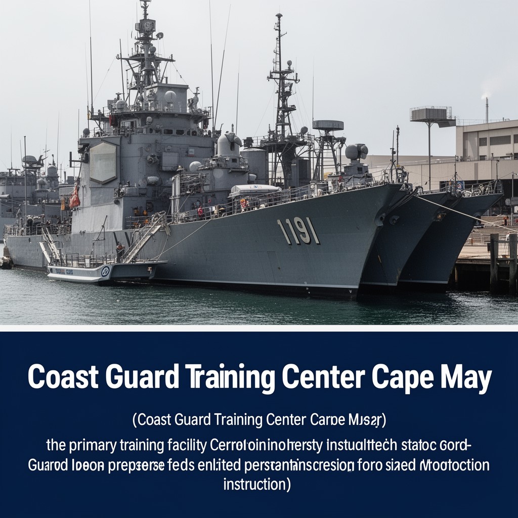 AI-generated illustration of Coast Guard Training Center Cape May