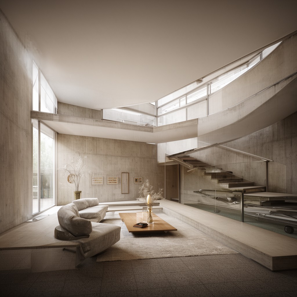 AI-generated illustration of Villa Tugendhat
