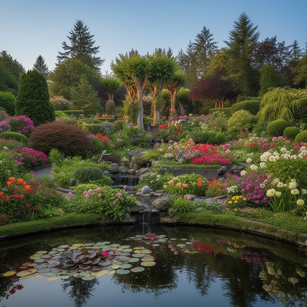 AI-generated illustration of Butchart Gardens