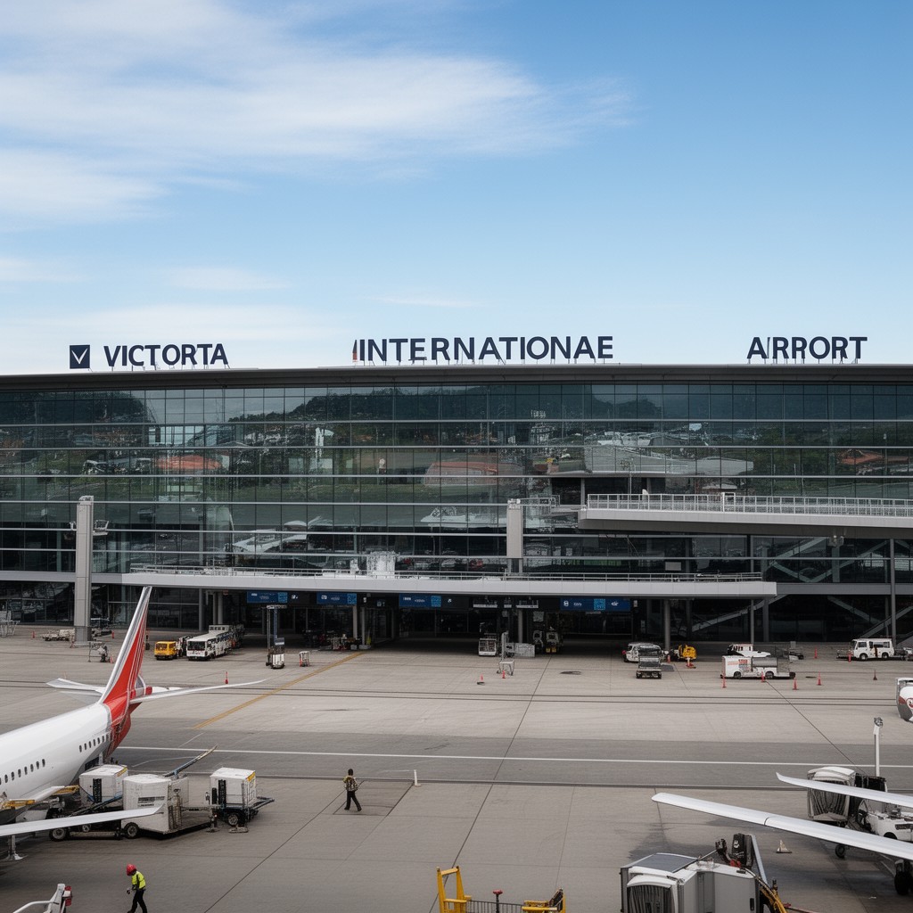 AI-generated illustration of Victoria International Airport