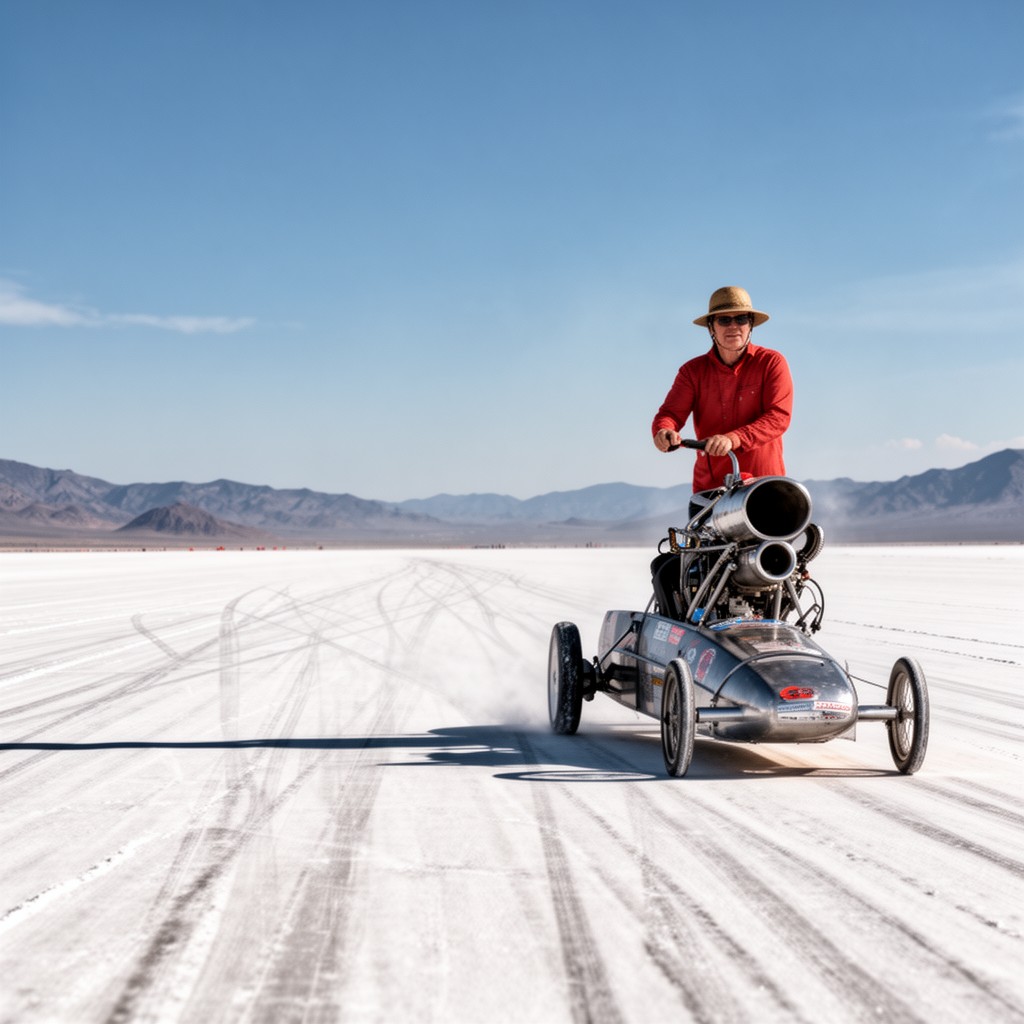AI-generated illustration of Bonneville Speed Week