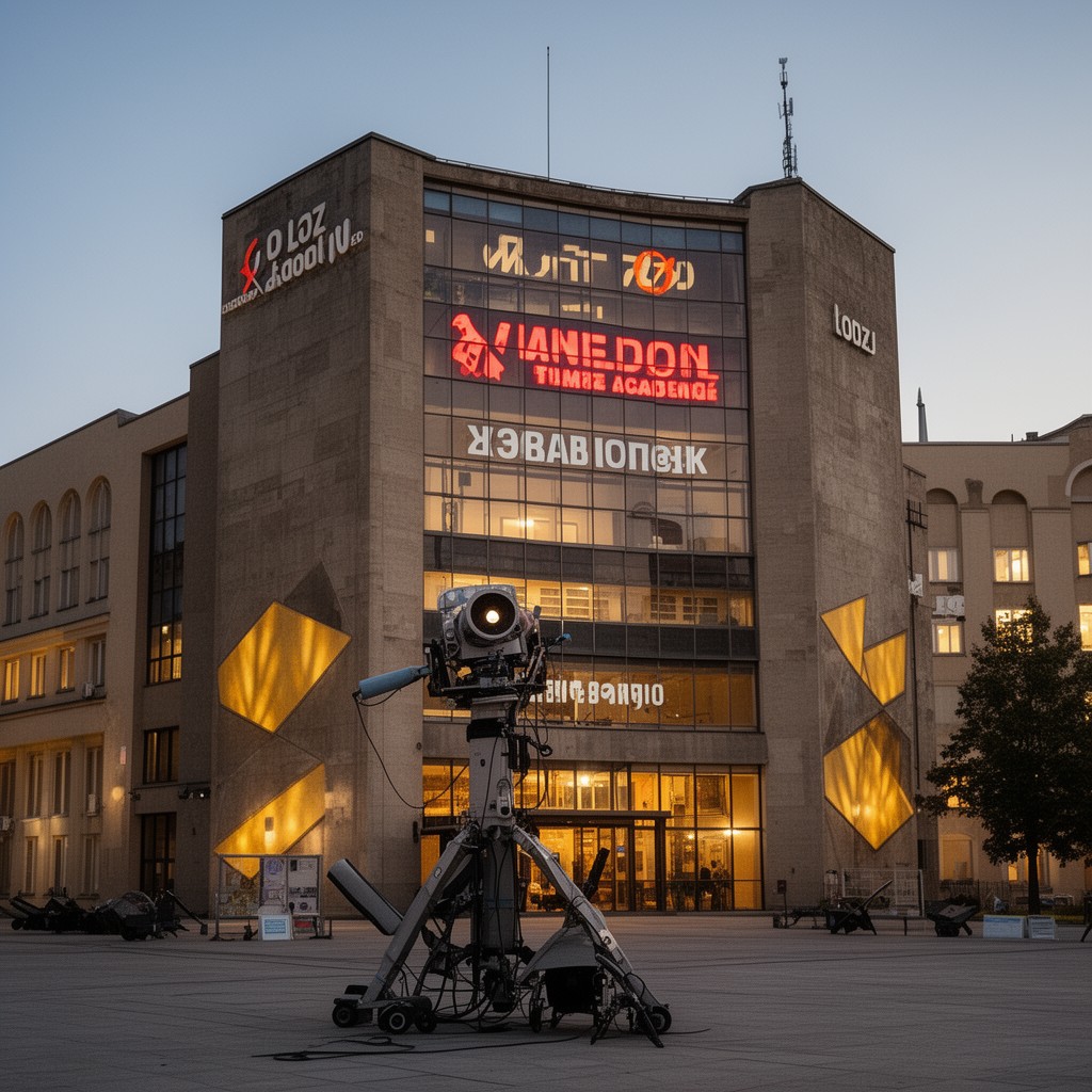 AI-generated illustration of Łódź Film School