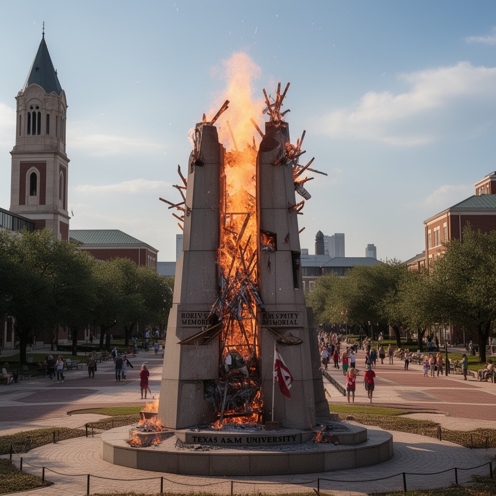 AI-generated illustration of Bonfire Memorial
