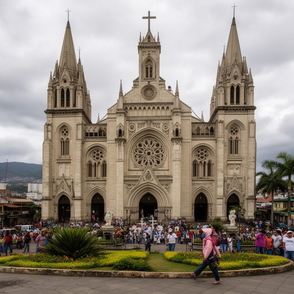 AI-generated illustration of Metropolitan Cathedral of San Salvador
