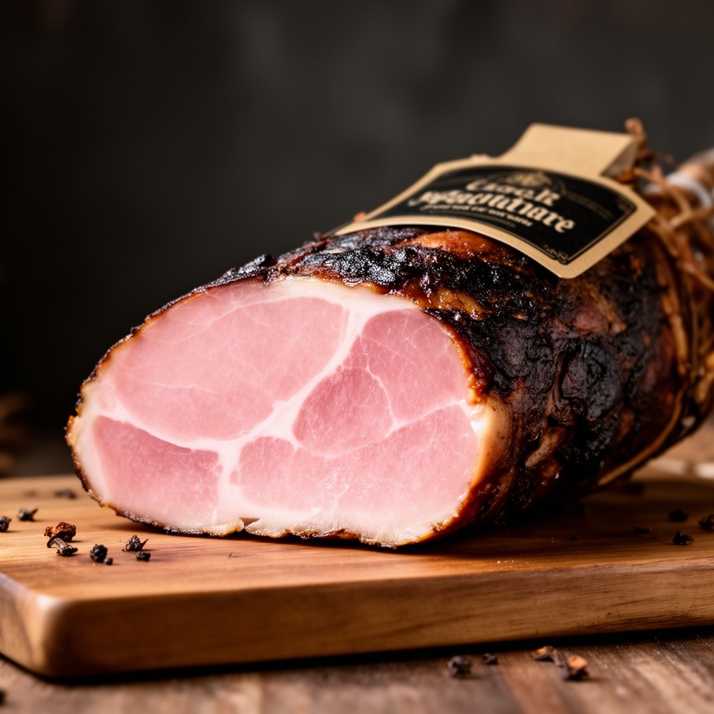 AI-generated illustration of Black Forest ham