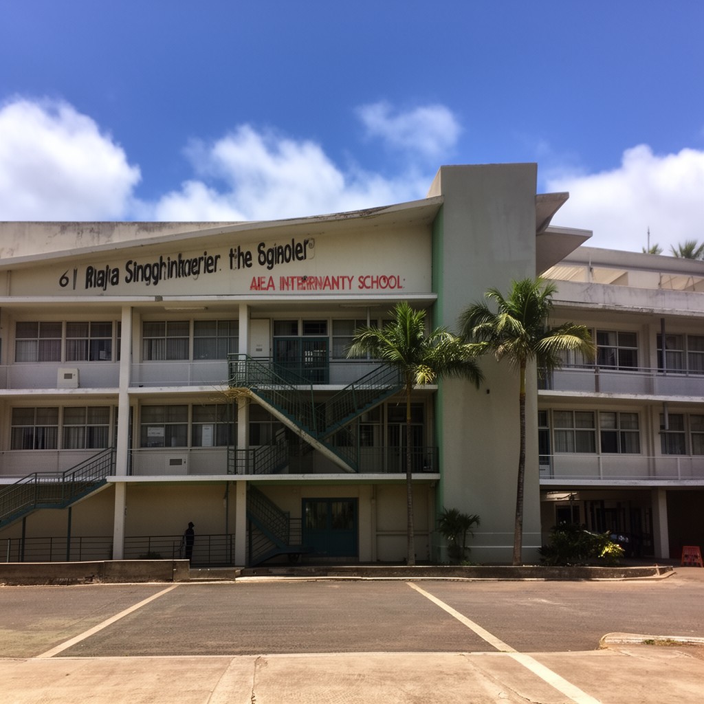 AI-generated illustration of Aiea Intermediate School